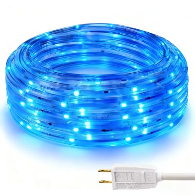 Areful Blue Rope Lights, 16.4ft Waterproofe Flexible LED Strip Light, Indoor Outdoor Decorative Lighting for Home Christmas Holiday Garden Patio Party