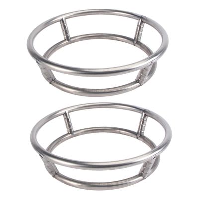2pcs Round Stainless Steel Pot Rack Heat Insulation Pot Holder for Kitchen Organization for Hot Cookware Kitchen Accessory