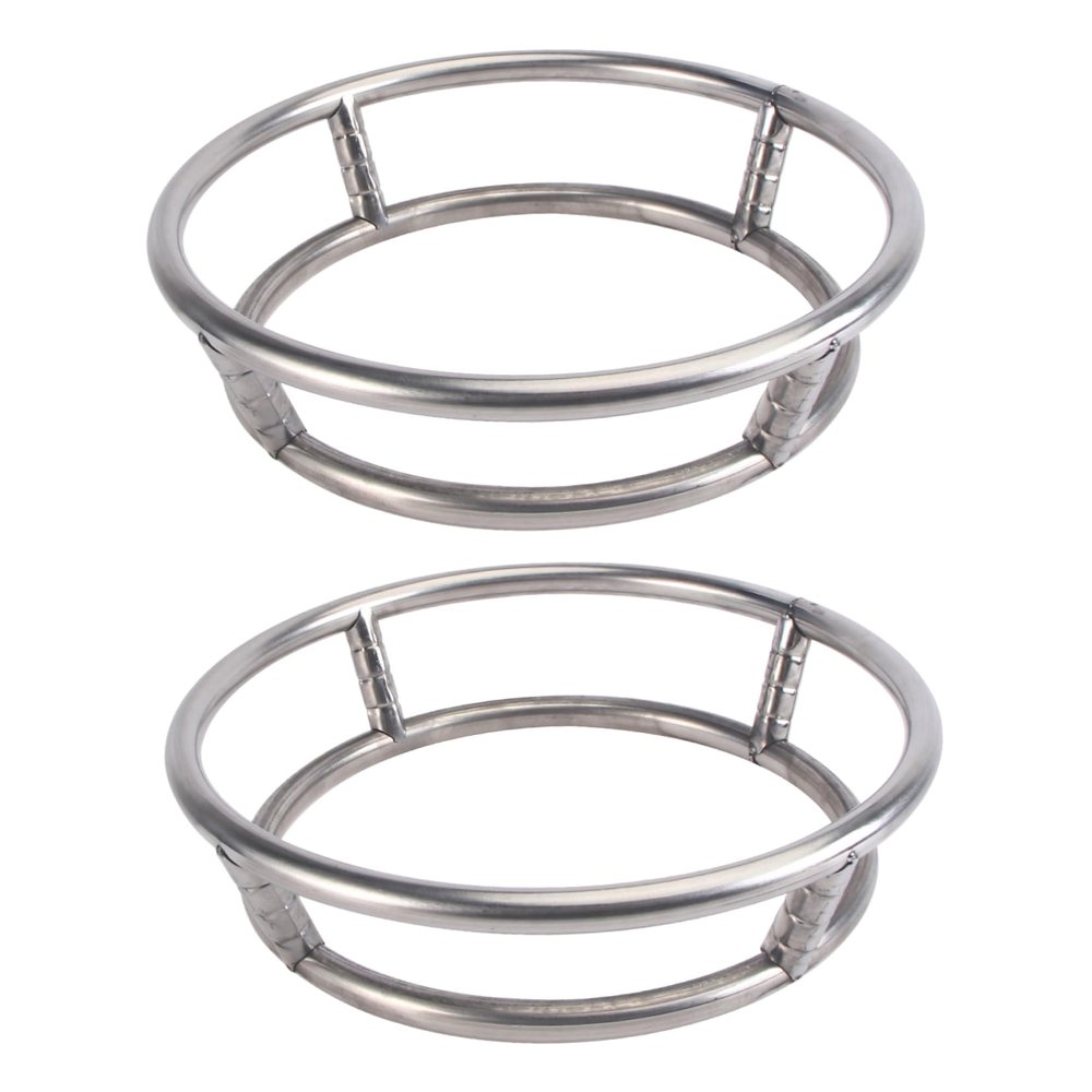 2pcs Round Stainless Steel Pot Rack Heat Insulation Pot Holder for Kitchen Organization for Hot Cookware Kitchen Accessory