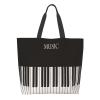 Famame Piano Keyboard Music Keys Canvas Tote Bag Large Women Casual Shoulder Bag Handbag Reusable Multipurpose Shopping Grocery Bag For Outdoor view 1