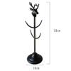 Black Wrought Iron Deer Head Coffee Mug Holder with 4 Hooks, Kitchen Accessories Storage Coffee Tea Cup Organizer Hanger Holder Cup Dryer view 3