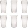 12 Ounce Restaurant Tumbler Beverage Cup, Stackable Cups, Break-Resistant Commmerical Plastic, Pebbled Texture, Set of 6 - Clear (Single Pack) view 1