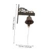 Manual Push Cast Iron Doorbell Doorbell Chimes Rustic Style Home Decor view 2