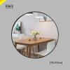 Albett Wall Mirror for Bathroom - 20" Round Wall Mounted Decorative Mirror, Best for Vanity Washrooms,Hotel, Bathroom and Living Rooms- Black view 2