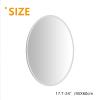 Albett Oval Beveled Polished Frameless Wall Mirror for Bathroom, Vanity, Bedroomr. view 2