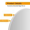 Albett Oval Beveled Polished Frameless Wall Mirror for Bathroom, Vanity, Bedroomr. view 4