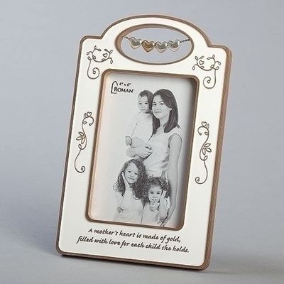 Roman 17276 Many Hearts Frame,9.5-inch Height, Resin and Stone Mix