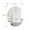 Albett Oval Beveled Polished Frameless Wall Mirror for Bathroom, Vanity, Bedroom view 2