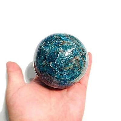1pc 55mm Natural Blue Apatite Tumbled Stone Crystal Palm Stone for Healing