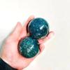 1pc 55mm Natural Blue Apatite Tumbled Stone Crystal Palm Stone for Healing view 2