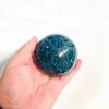 1pc 55mm Natural Blue Apatite Tumbled Stone Crystal Palm Stone for Healing view 3
