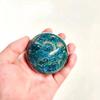 1pc 55mm Natural Blue Apatite Tumbled Stone Crystal Palm Stone for Healing view 4