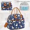 FlowFly Insulated Lunch Bag With Shoulder Strap for Women, Men, and Kids, Large and Reusable, Handle, Freezable Work and School Travel Tote and Meal Prep Organizer,Alpaca view 4