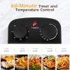 ARLIME Deep Fryer with Basket, 3.2 Qt/3L Electric Fryer with Adjustable Temperature & Timer, Removable Oil-Container & Lid w/View Window, Stainless Steel Small Deep Fryers for Home Use, Kitchen view 2
