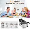 ARLIME Deep Fryer with Basket, 3.2 Qt/3L Electric Fryer with Adjustable Temperature & Timer, Removable Oil-Container & Lid w/View Window, Stainless Steel Small Deep Fryers for Home Use, Kitchen view 4
