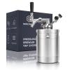 GANCOWISE 64OZ Mini Keg Growler, Pressurized Home Dispenser System with Self-Closing Design Faucet Keeps Carbonation and Fresh for Homebrew, Craft and Draft Beer view 1