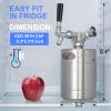 GANCOWISE 64OZ Mini Keg Growler, Pressurized Home Dispenser System with Self-Closing Design Faucet Keeps Carbonation and Fresh for Homebrew, Craft and Draft Beer view 2