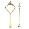 Aqur2020 Cake Plate Stand Handle Multi-Tiers Cake Cupcake Tray Stand Fruit Plate Hardware Fitting Holder Zinc Alloy For Birthday Parties Anniversaries (Gold)(Two layers of gold) view 2