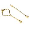 Aqur2020 Cake Plate Stand Handle Multi-Tiers Cake Cupcake Tray Stand Fruit Plate Hardware Fitting Holder Zinc Alloy For Birthday Parties Anniversaries (Gold)(Two layers of gold) view 3