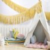 Hawaiian Luau Grass Raffia Fringe Banner Table Skirt for Tropical Birthday Party Tiki Bar, Tent,Chair Skirt,Deck Skirt,Garland Graduation Summer Beach Decorations view 3