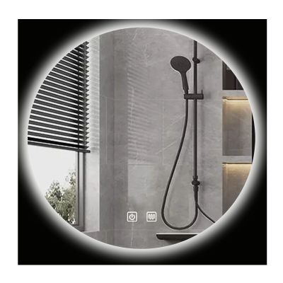 Albett Beauty Makeup LED Mirror Round Anti Fog Mirror Bathroom Cool White LED Light Wall Mounted Hanging Vanity Bath Smart Mirror