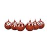 Set Of Six Christmas Spheres Made Of Flag Clay view 1