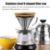 Coffee Filter Cup, Hosuho 14 * 10 * 8.5 cm Stainless Steel Coffee Filter, Silver Reusable Coffee Dripper Coffee Filter Holder for Coffee Brewing and Tea Brewing view 4