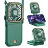 Allxin Portable Neck Fan Mini Quiet Handheld Personal Foldable USB Rechargeable Fan with Phone Holder founction for Home Office Outdoor Travel, Hands Free Necklace Fans view 1