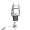 Roman 160251 LED Tricolor Snowflake Treetop with Timer, Plug-in, 12-inch Height, Metal, Silver view 2