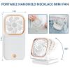 Allxin Portable Neck Fan Mini Quiet Handheld Personal Foldable USB Rechargeable Fan with Phone Holder founction for Home Office Outdoor Travel, Hands Free Necklace Fans view 2