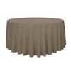 sancua Round Tablecloth - 120 Inch - Water Resistant Spill Proof Washable Polyester Table Cloth Decorative Fabric Table Cover for Dining Tables, Buffet Parties and Camping, Taupe view 1