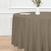 sancua Round Tablecloth - 120 Inch - Water Resistant Spill Proof Washable Polyester Table Cloth Decorative Fabric Table Cover for Dining Tables, Buffet Parties and Camping, Taupe view 2