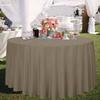 sancua Round Tablecloth - 120 Inch - Water Resistant Spill Proof Washable Polyester Table Cloth Decorative Fabric Table Cover for Dining Tables, Buffet Parties and Camping, Taupe view 3