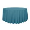 sancua Round Tablecloth - 120 Inch - Water Resistant Spill Proof Washable Polyester Table Cloth Decorative Fabric Table Cover for Dining Tables, Buffet Parties and Camping, Teal view 1