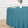 sancua Round Tablecloth - 120 Inch - Water Resistant Spill Proof Washable Polyester Table Cloth Decorative Fabric Table Cover for Dining Tables, Buffet Parties and Camping, Teal view 2
