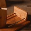 Bamboo Coffee Cup Rack Home Storage Creative Tea Mug and Saucer Display Organizer for Coffee Mugs, Tea Cups, Removable Bamboo Mug Stand with 6 Storage Hooks view 4