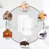 100 Pack Smell Mylar Proof Bags for Food Storage, Resealable Packaging Bags for Small Business, Stand Up Foil Pouches Reusable Heat Sealable Bags with Clear Window (White, 6.3x9.4 In) view 3