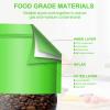 100 Pack Smell Mylar Proof Bags for Food Storage, Resealable Packaging Bag for Small Business, Stand Up Foil Pouches Reusable Heat Sealable Bags with Clear Window (Green, 7.0x10.2 In) view 4