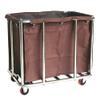 ZJMK Heavy Duty Rolling Linen Cart with 4-inch Rolling Wheels, Hotel Restaurant Laundry Hamper Sorter Basket, Laundry Cart Commercial (Size : 906582cm Brown) view 1