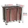 ZJMK Heavy Duty Rolling Linen Cart with 4-inch Rolling Wheels, Hotel Restaurant Laundry Hamper Sorter Basket, Laundry Cart Commercial (Size : 906582cm Brown) view 2