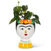 Abbott Collection Lady with Unibrow & Flowers Vase, Medium (8" H) view 2