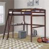 Camaflexi High Bed with Desk Loft, Twin, Cappuccino view 2