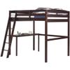 Camaflexi High Bed with Desk Loft, Twin, Cappuccino view 4