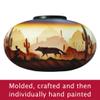 Authentic Cedar Mesa Pottery - Indian Hand Painted Brown Sonora Desert 16 1/2 x 10 1/2 Pillow Vase -(46142) view 2
