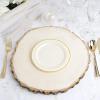 10 Pack - 6"Round Disposable Plastic Salad Dessert Plates With Ivory Rim view 2