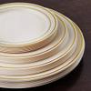 10 Pack - 6"Round Disposable Plastic Salad Dessert Plates With Ivory Rim view 4