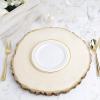 10 Pack - 6"Round Disposable Plastic Salad Dessert Plates With Gold Rim view 4