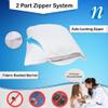 National Allergy Premium 100% Cotton Zippered Pillow Protector - Standard Size - White - 2 Pack - 300 Thread Count - Hypoallergenic Bed Pillowcase with Zipper - Breathable Encasement Cover view 2