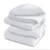 100% Cotton Basket Weave Thermal Bed Blanket Breathable Super Soft Layering All Season Light Weight for Home Decoration (White, Full/Queen) view 1