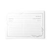 Dashleigh Silver Foil Recipe Cards - 50 Simple Floral Border 4x6 Recipe Cards, Double Sided, Modern Stationery for Elegant Kitchen & Gift view 1